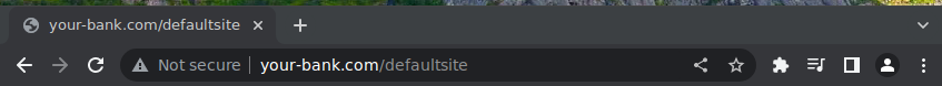 Chrome's visual cue warning users about insecure connections